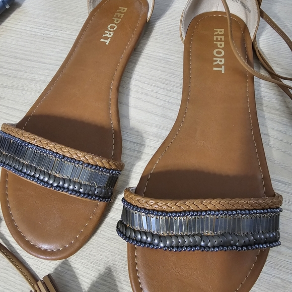 NWOT Boho Gladiator Sandals by Report Sz 9 - Picture 3 of 5